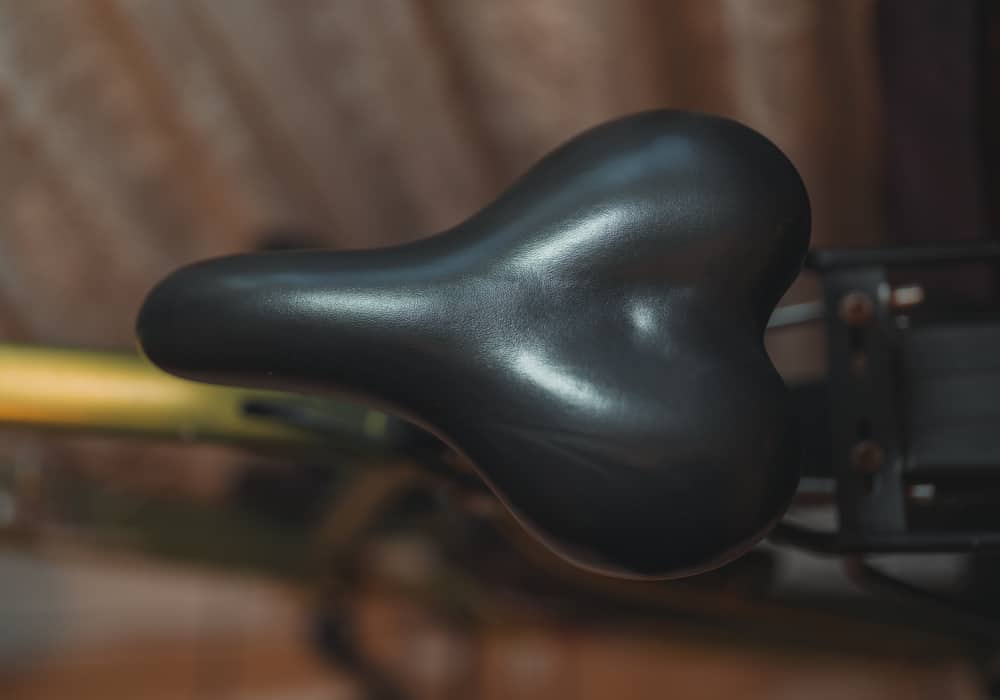 black bicycle seat
