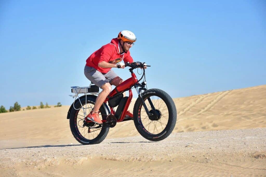 electric bike ride in desert