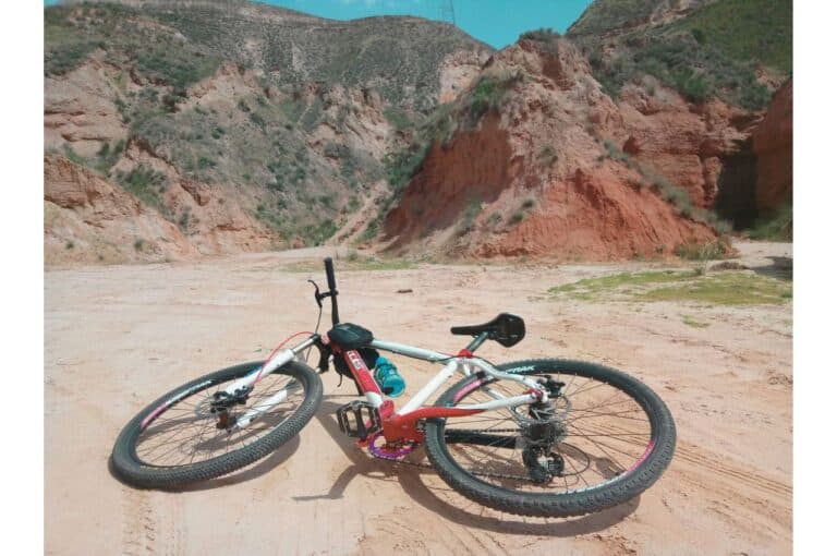 Mountain bike on the road